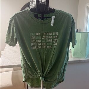 Aerie Olive Love Print Tee